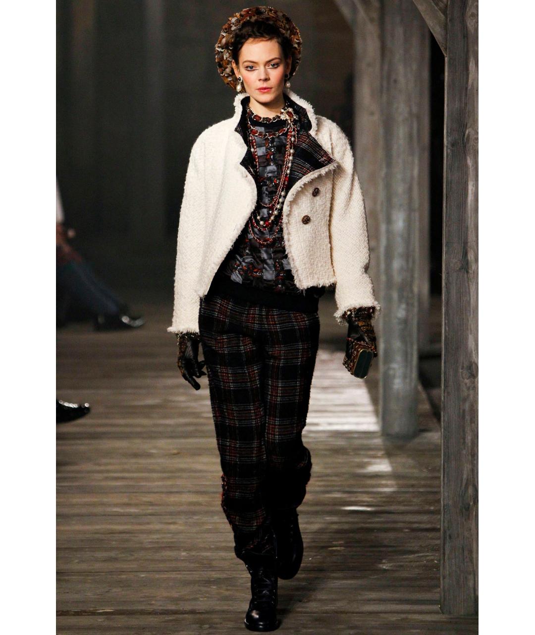 CHANEL Черный твидовый жакет/пиджак, фото 2