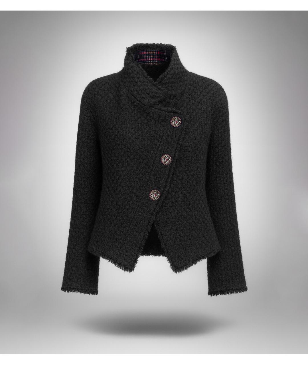 CHANEL Черный твидовый жакет/пиджак, фото 4