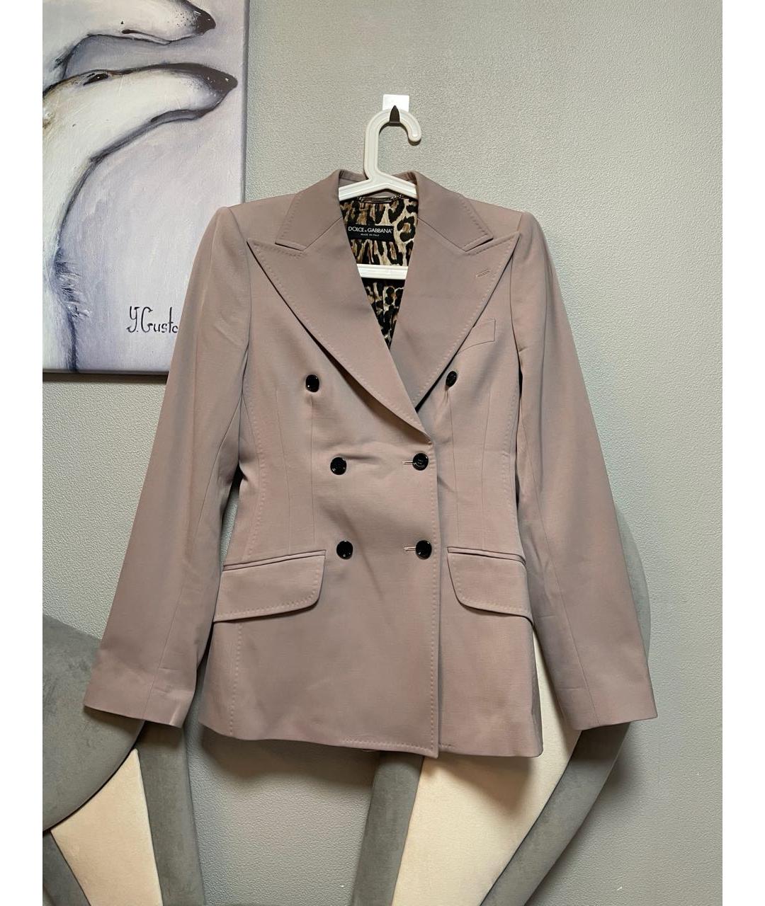 DOLCE&GABBANA Бежевый хлопковый костюм с брюками, фото 9