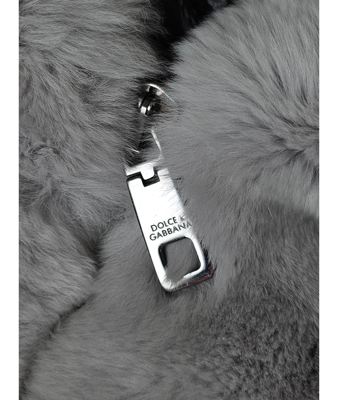 DOLCE&GABBANA Серая меховая шуба, фото 6