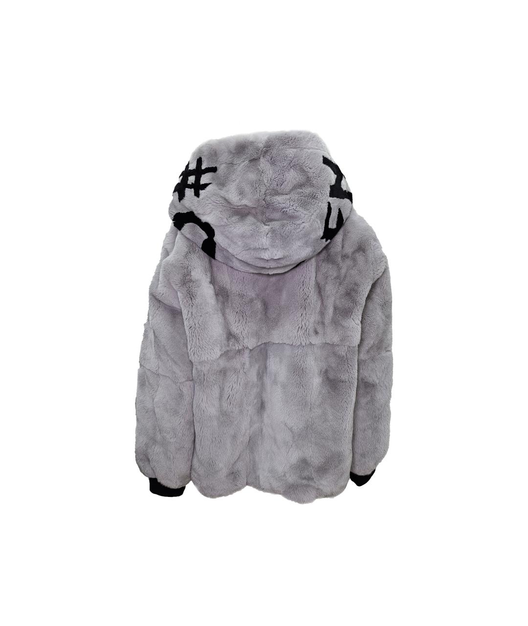 DOLCE&GABBANA Серая меховая шуба, фото 2