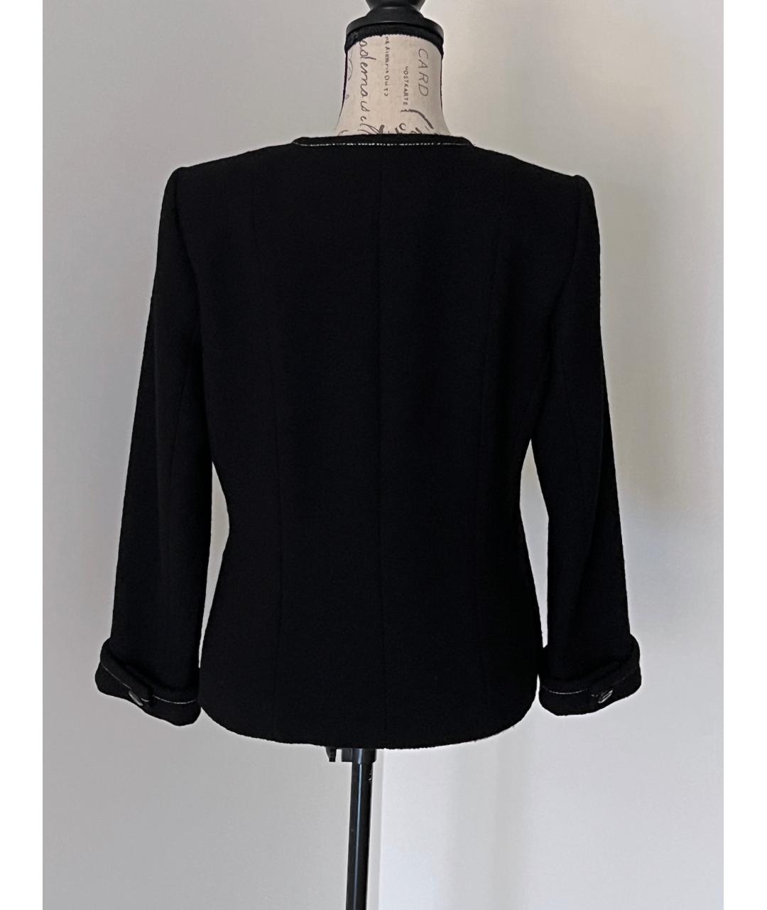 CHANEL Черный шерстяной жакет/пиджак, фото 7