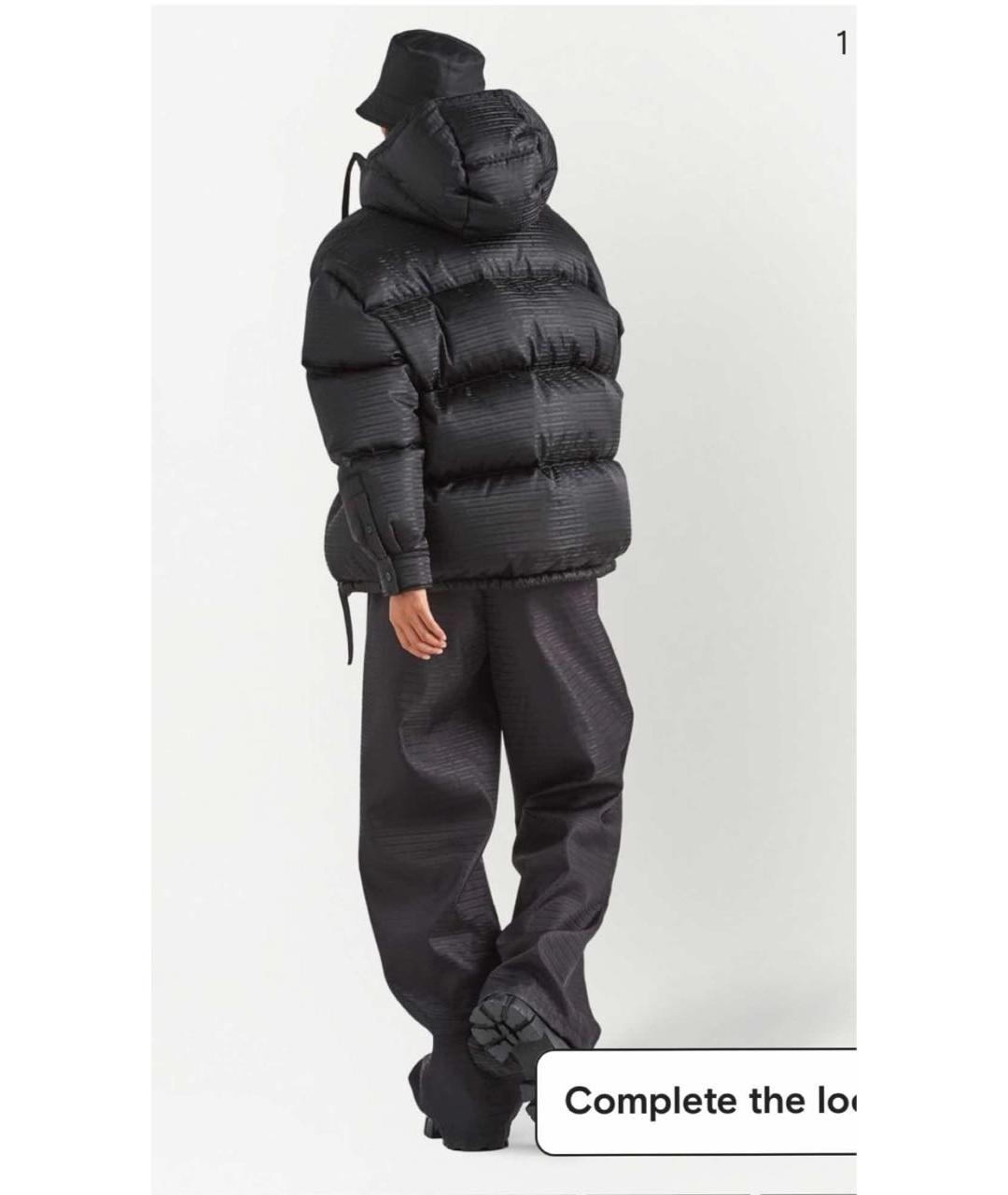 PRADA Черный полиамидовый пуховик, фото 4