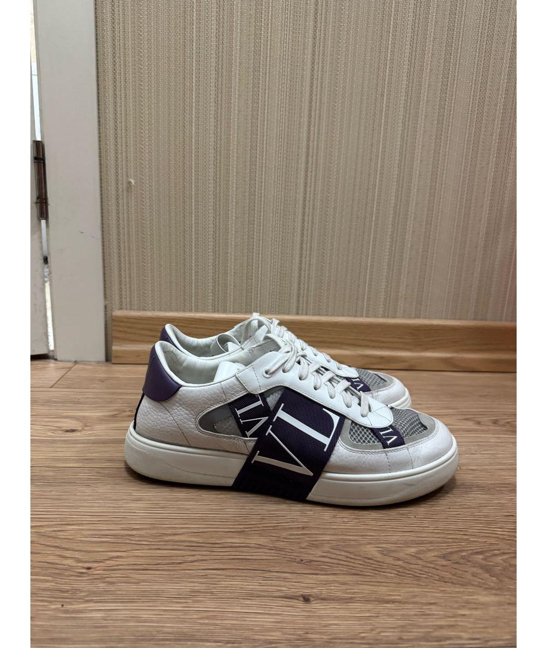 VALENTINO Белые кожаные низкие кроссовки / кеды, фото 6