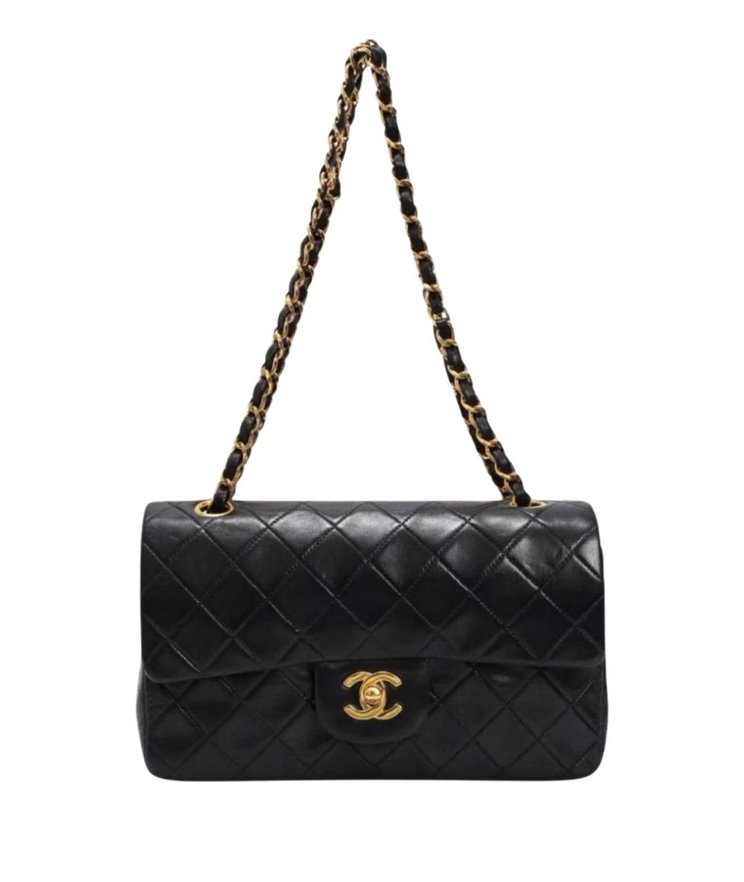 CHANEL Черная кожаная сумка через плечо, фото 1