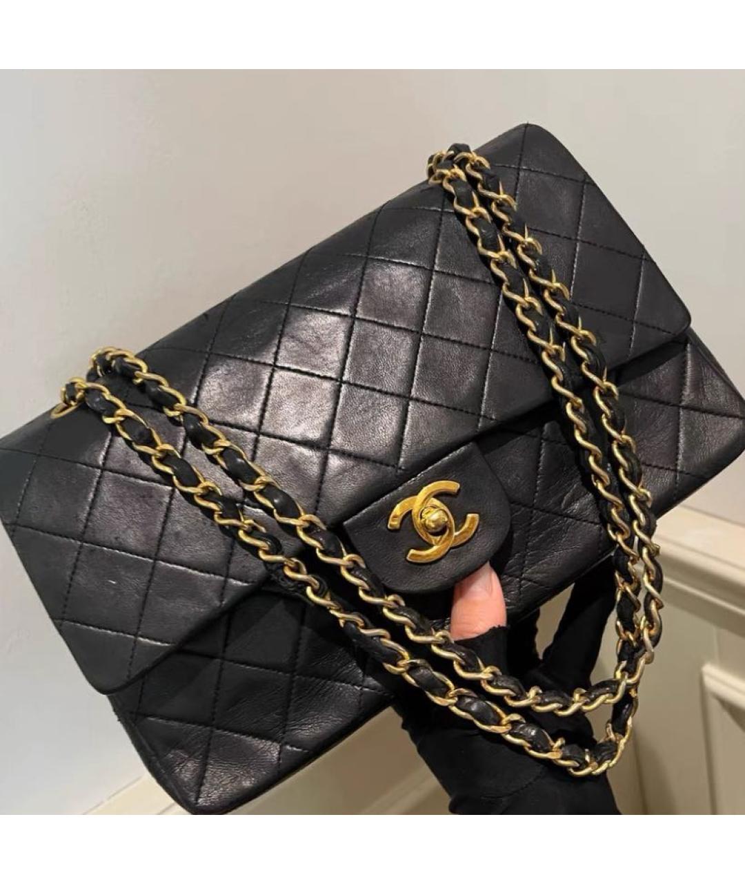 CHANEL Черная кожаная сумка через плечо, фото 2
