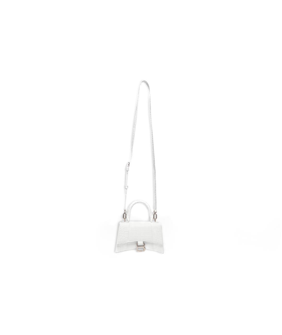BALENCIAGA Белая кожаная сумка через плечо, фото 2