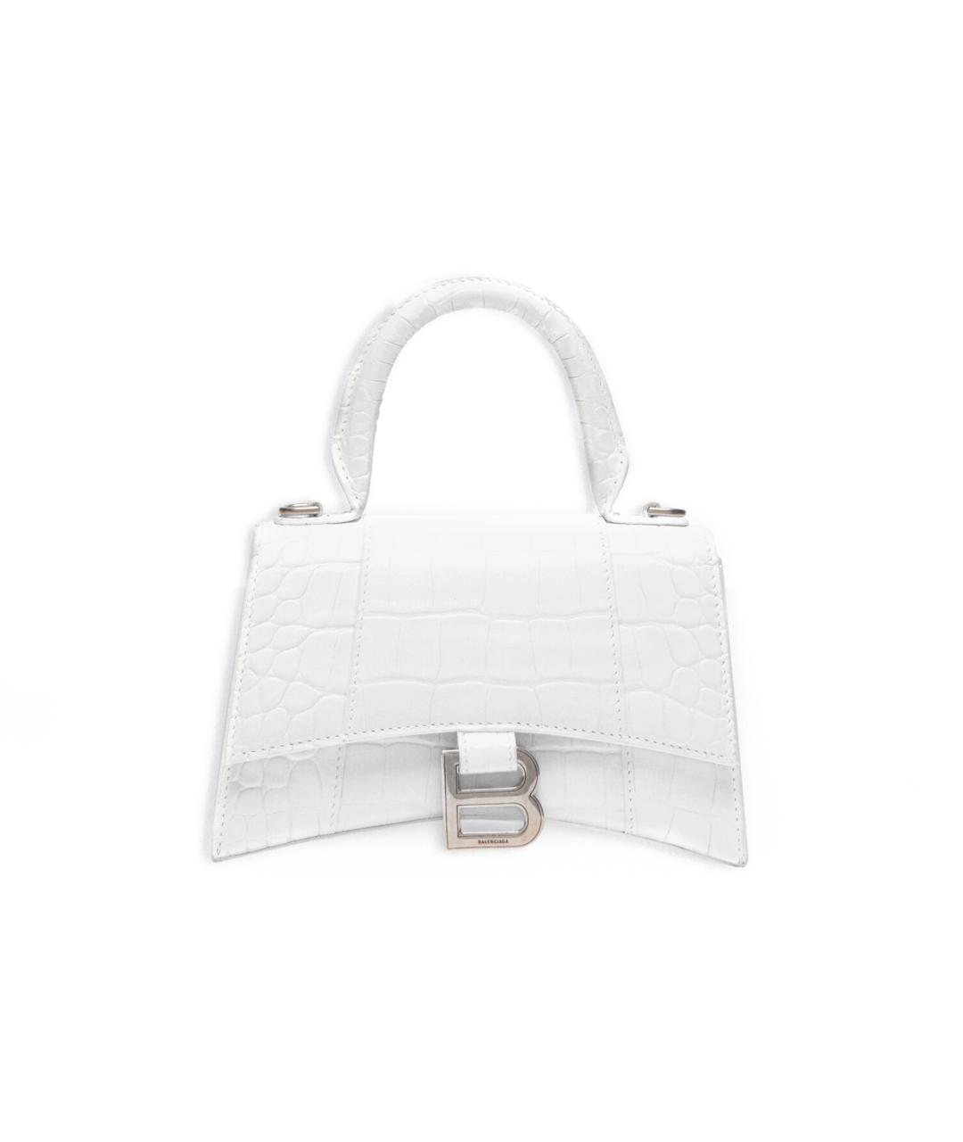 BALENCIAGA Белая кожаная сумка через плечо, фото 1