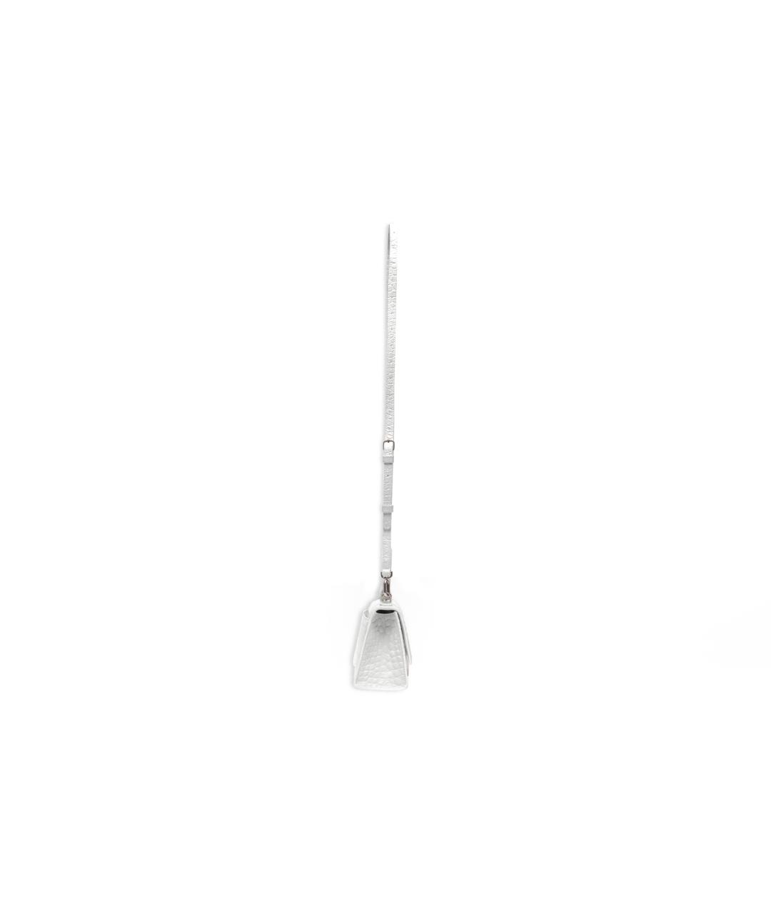 BALENCIAGA Белая кожаная сумка через плечо, фото 4