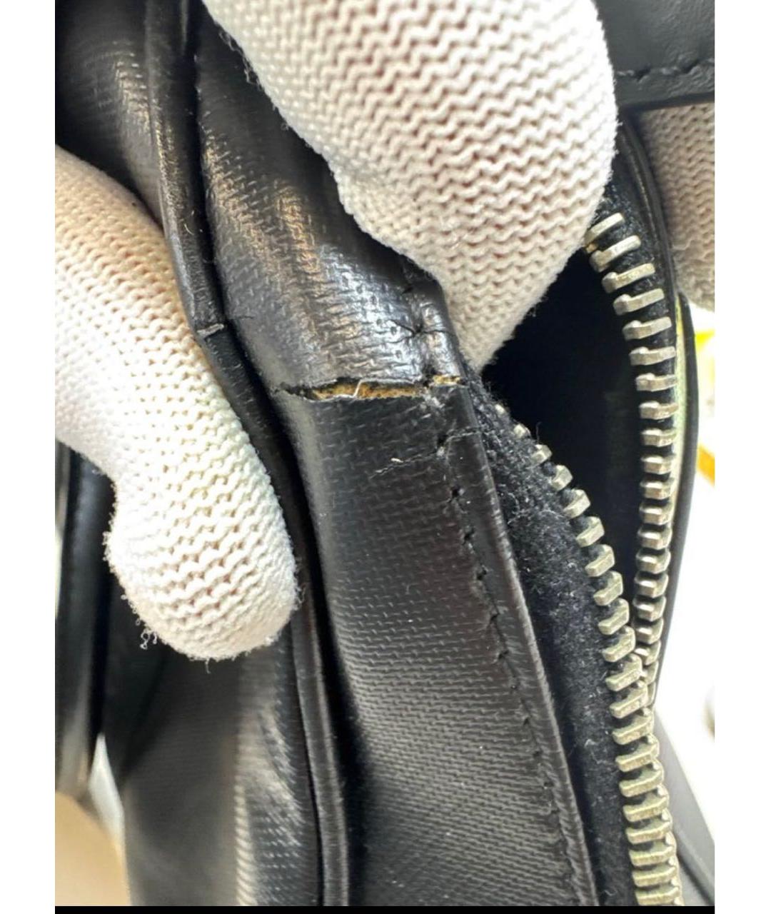 CHRISTIAN DIOR Черная кожаная сумка с короткими ручками, фото 7