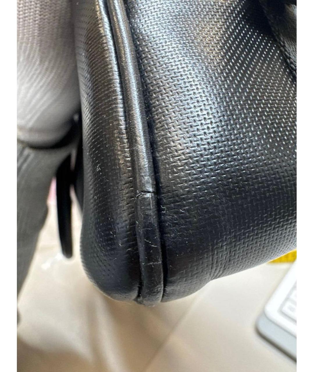 CHRISTIAN DIOR Черная кожаная сумка с короткими ручками, фото 8