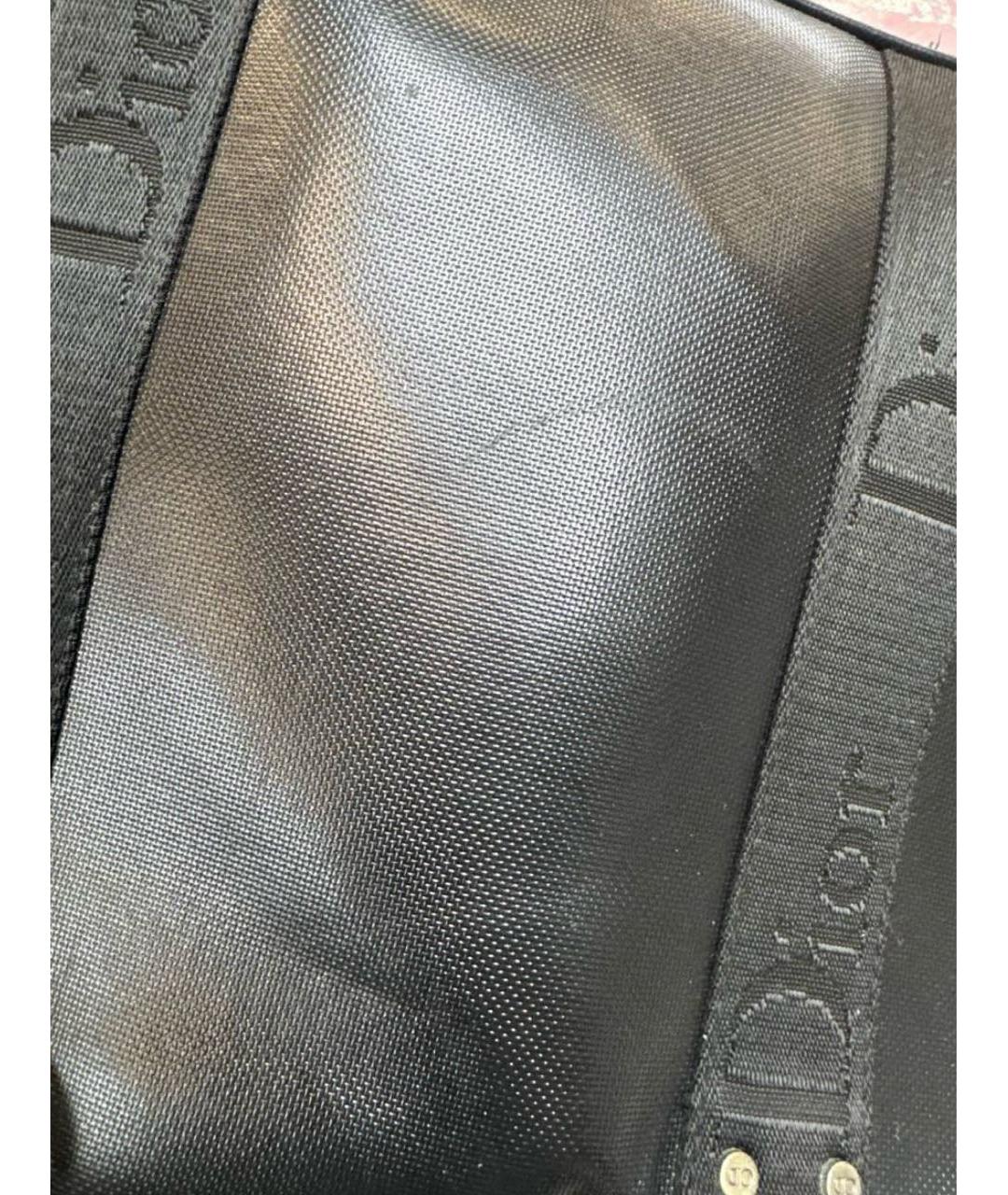 CHRISTIAN DIOR Черная кожаная сумка с короткими ручками, фото 6