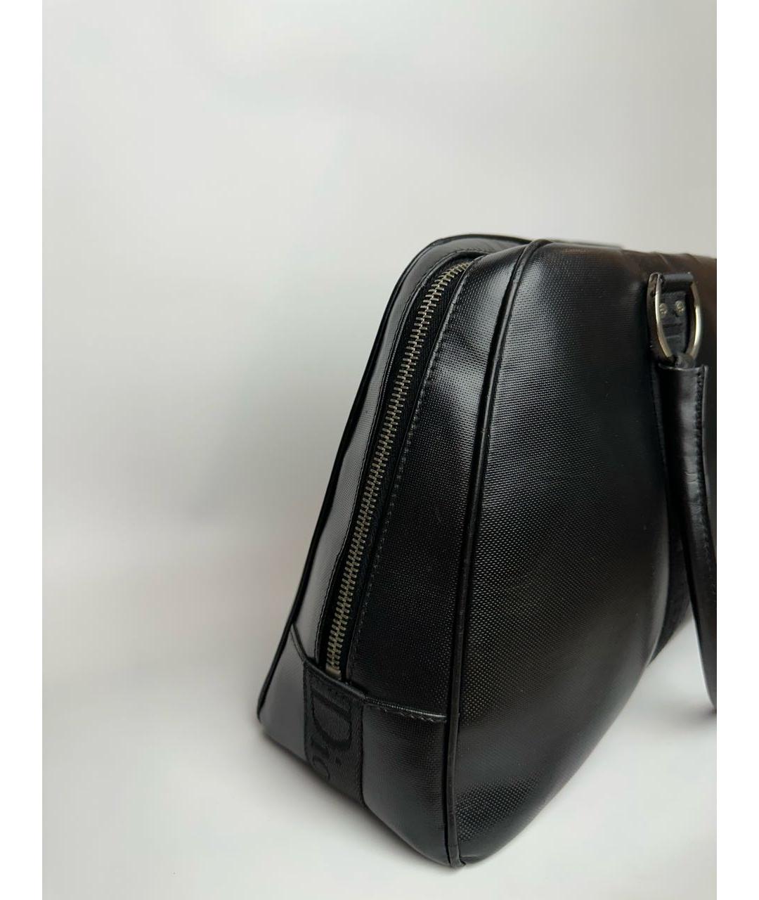 CHRISTIAN DIOR Черная кожаная сумка с короткими ручками, фото 2