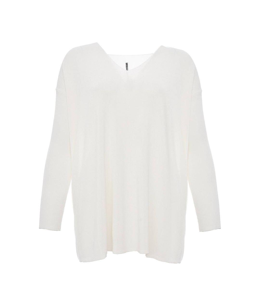 LIVIANA CONTI Белый вискозный джемпер / свитер, фото 8