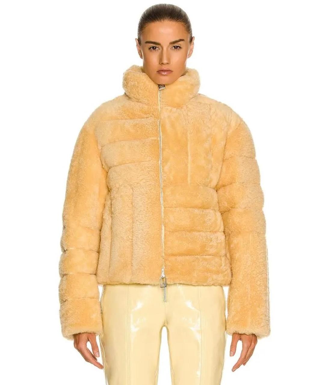 BOTTEGA VENETA Бежевая меховая дубленка, фото 2