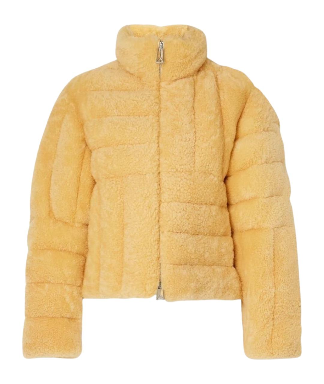 BOTTEGA VENETA Бежевая меховая дубленка, фото 1