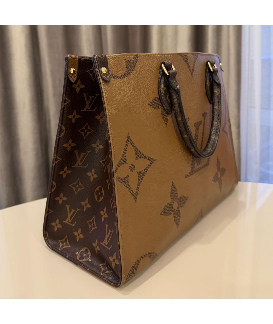 LOUIS VUITTON Коричневая сумка с короткими ручками, фото 5