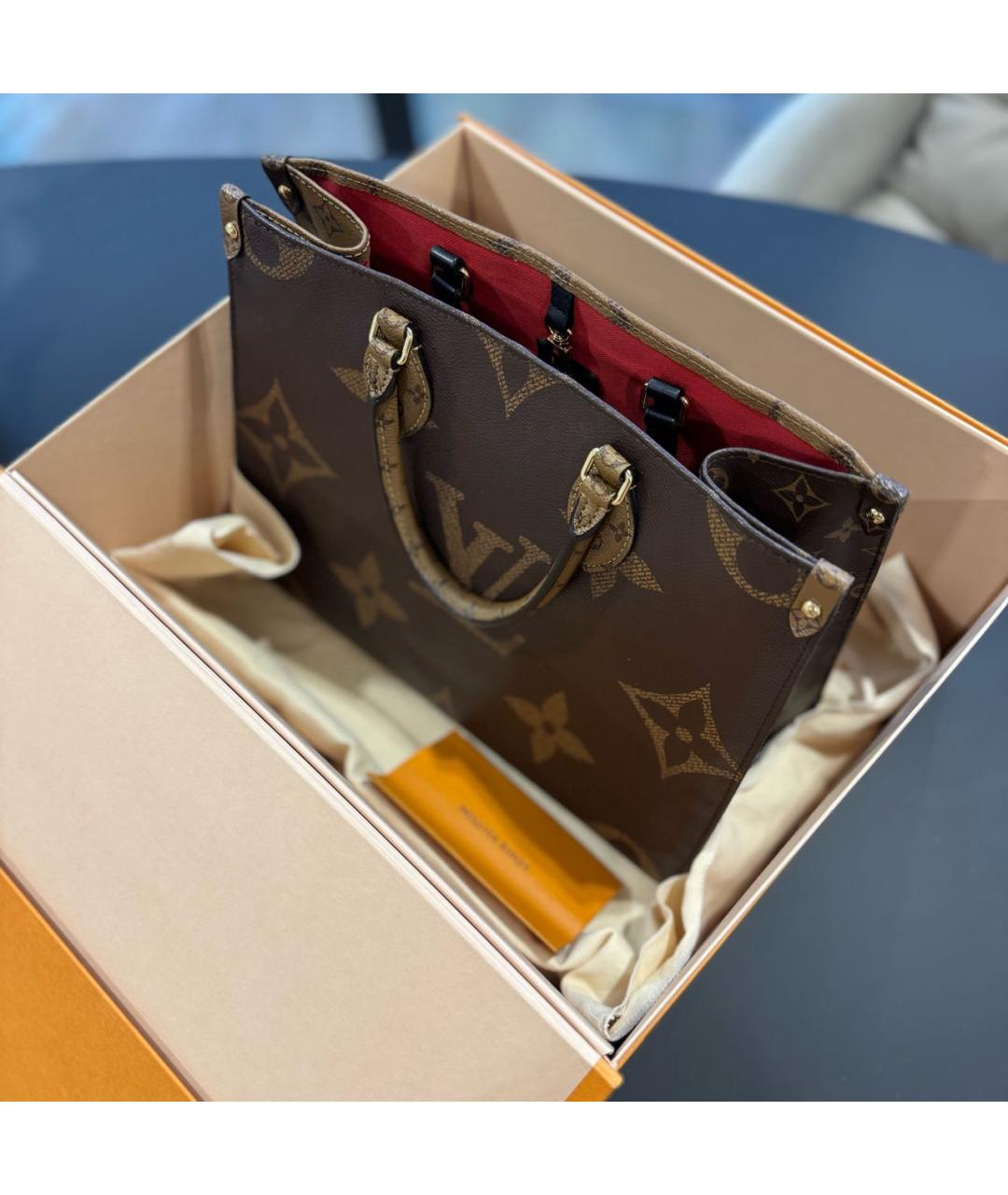 LOUIS VUITTON Коричневая сумка с короткими ручками, фото 6