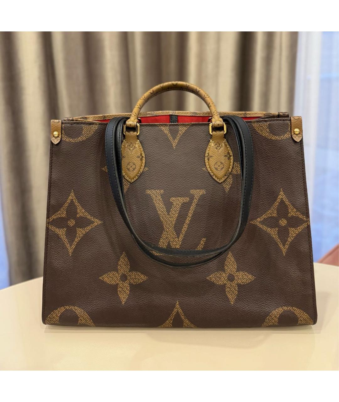 LOUIS VUITTON Коричневая сумка с короткими ручками, фото 3