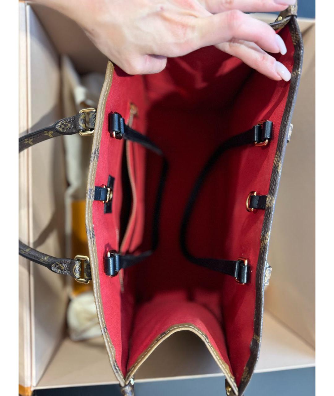 LOUIS VUITTON Коричневая сумка с короткими ручками, фото 4