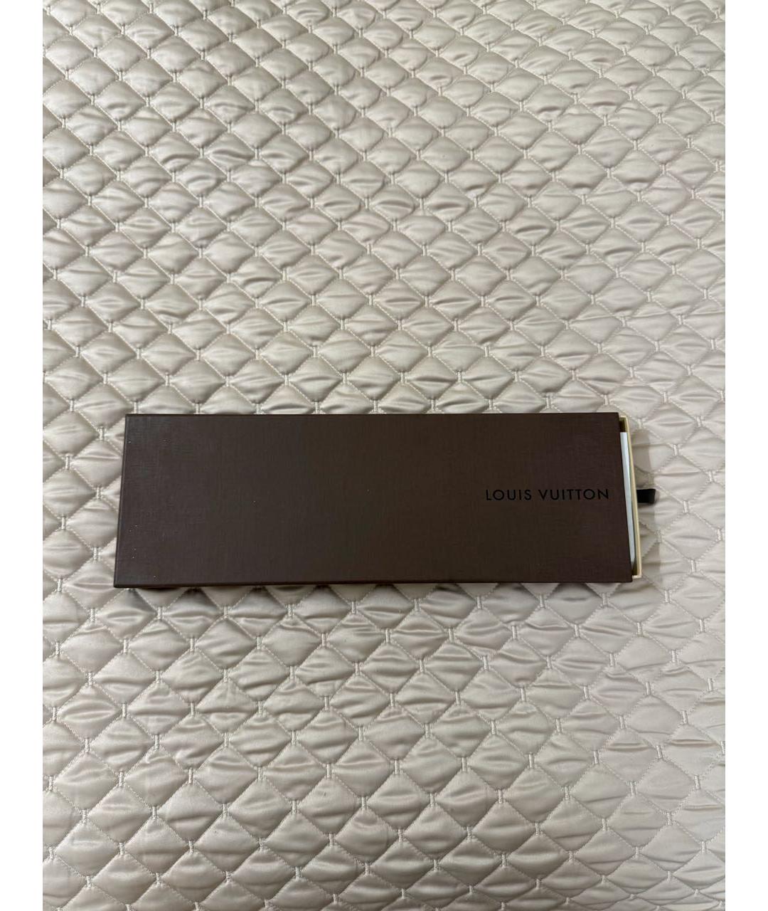 LOUIS VUITTON Антрацитовый шелковый галстук, фото 4