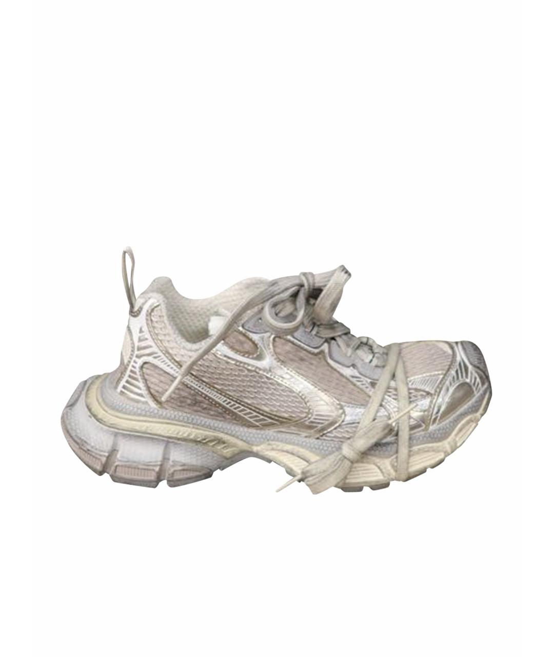 BALENCIAGA Бежевые кожаные кроссовки, фото 1