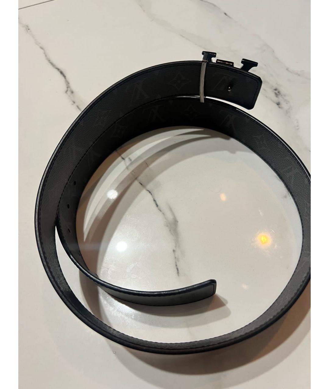 LOUIS VUITTON Черный кожаный ремень, фото 5