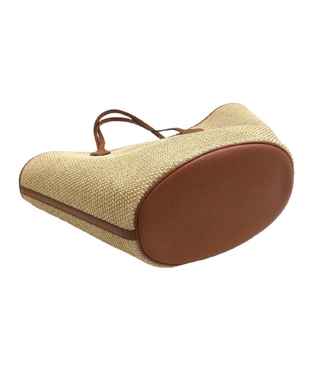 LOUIS VUITTON Бежевая пелетеная сумка тоут, фото 5