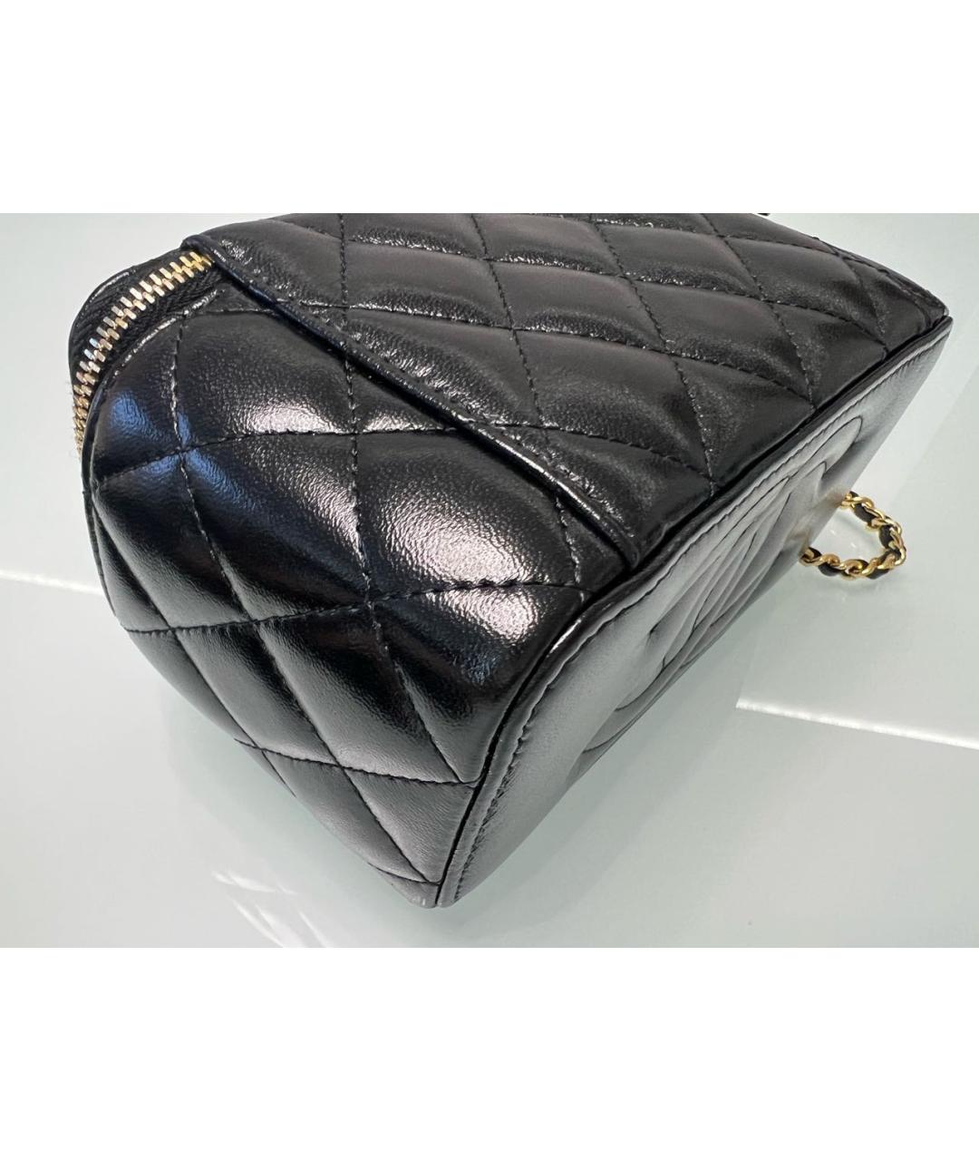 CHANEL Черная кожаная сумка через плечо, фото 7