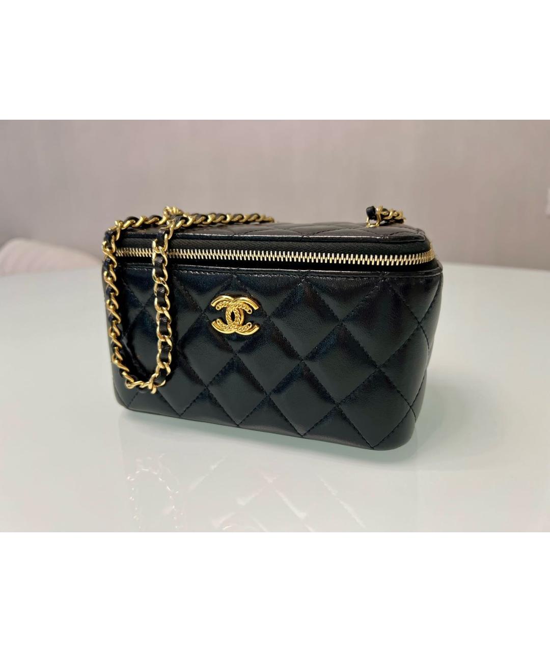 CHANEL Черная кожаная сумка через плечо, фото 2