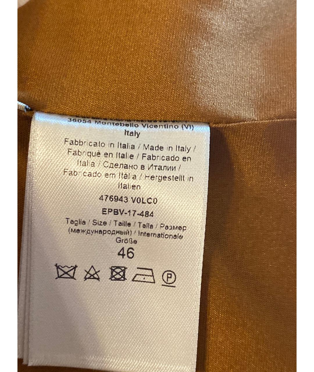 BOTTEGA VENETA Горчичная шерстяная юбка миди, фото 9