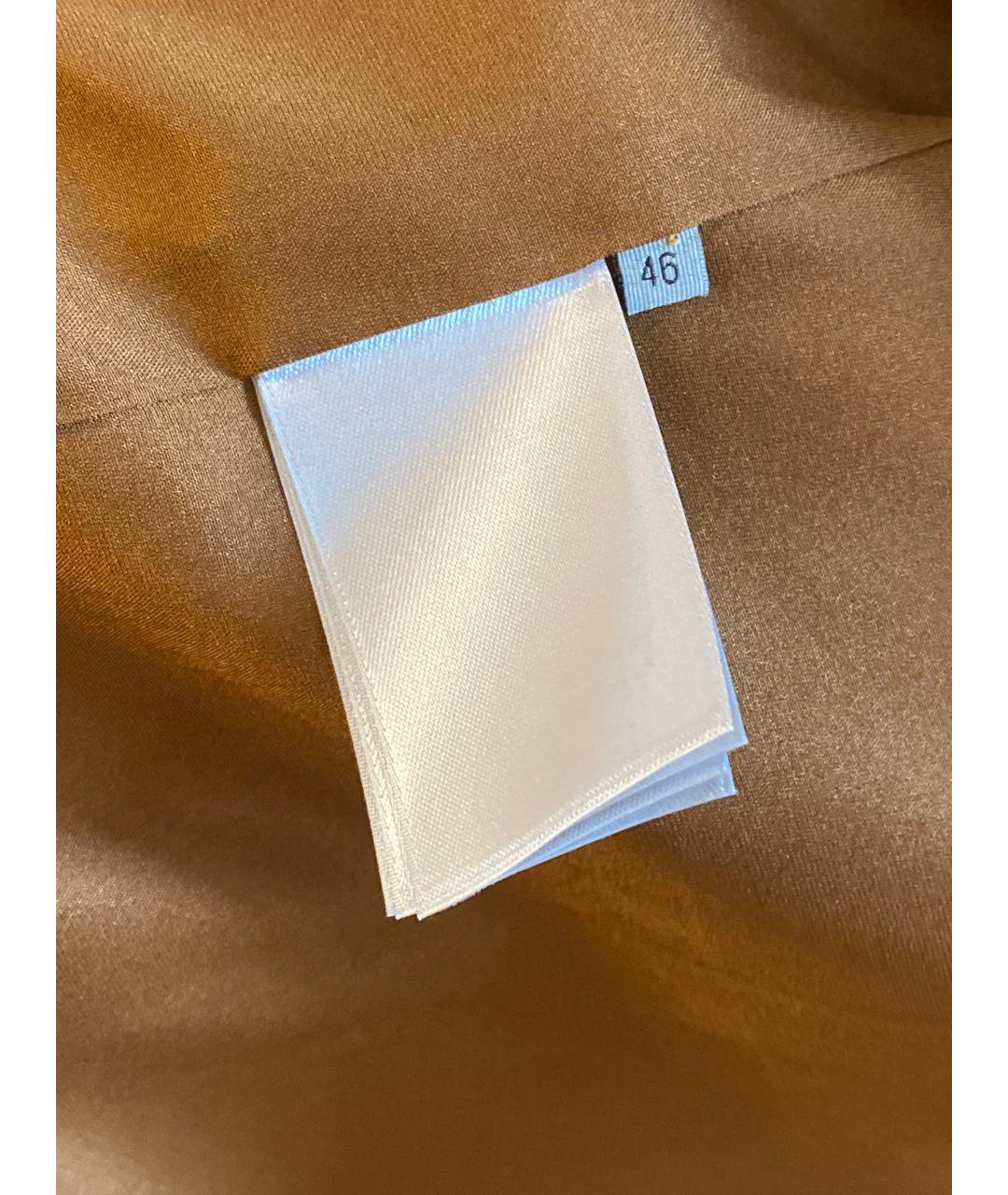 BOTTEGA VENETA Горчичная шерстяная юбка миди, фото 8