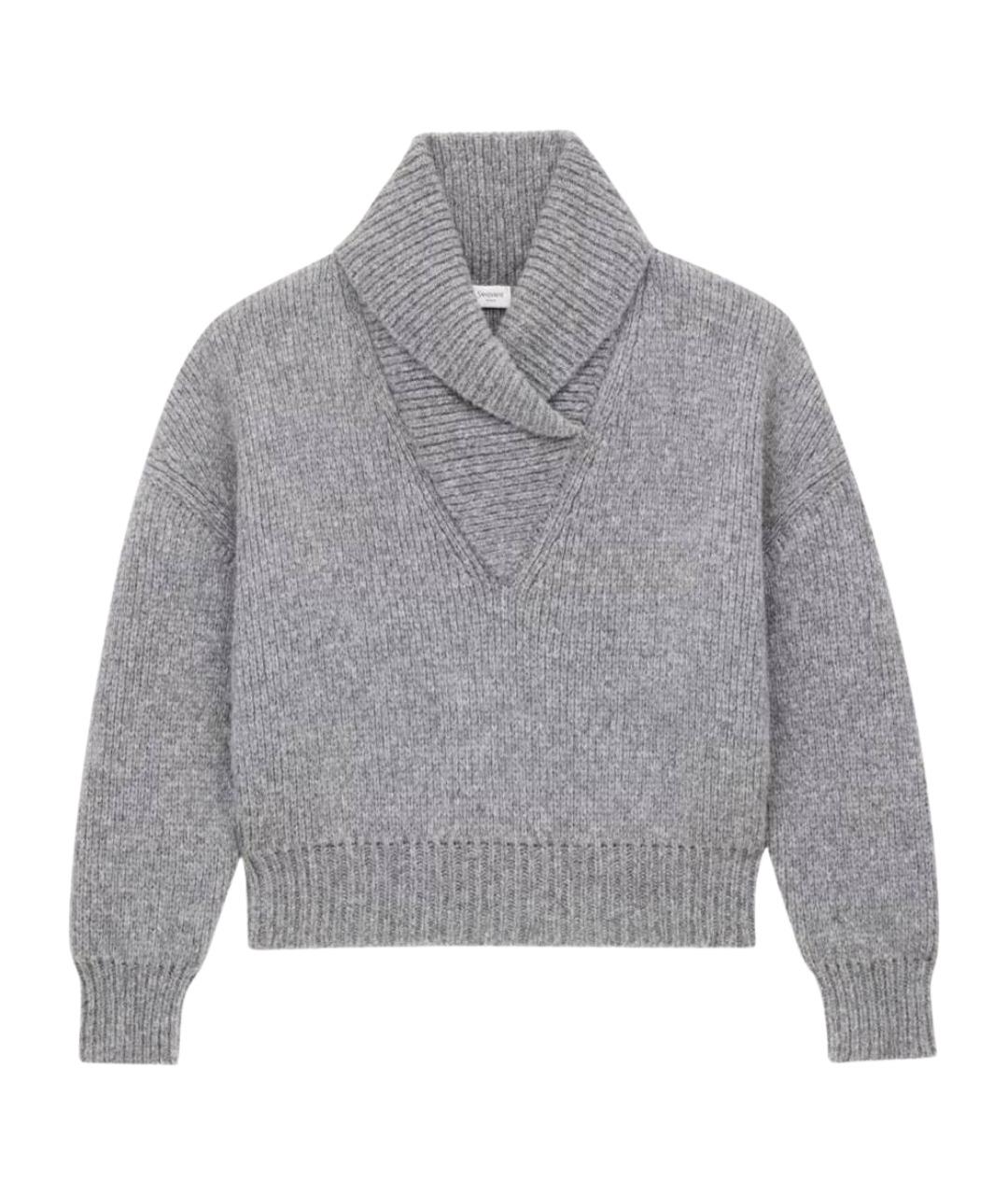 SAINT LAURENT Серый шерстяной джемпер / свитер, фото 1