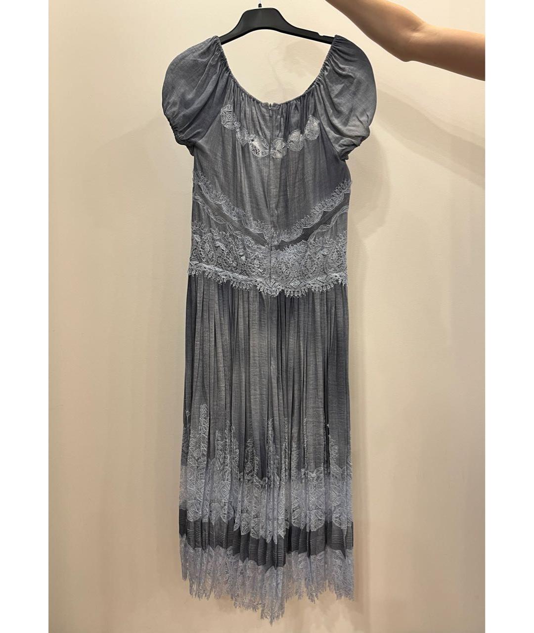 ERMANNO SCERVINO Голубой вискозный сарафан, фото 8