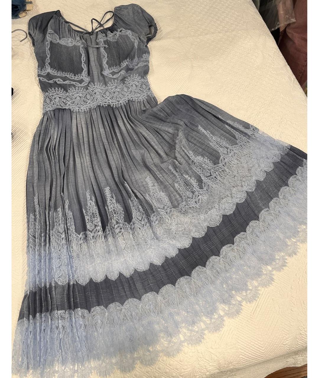 ERMANNO SCERVINO Голубой вискозный сарафан, фото 4