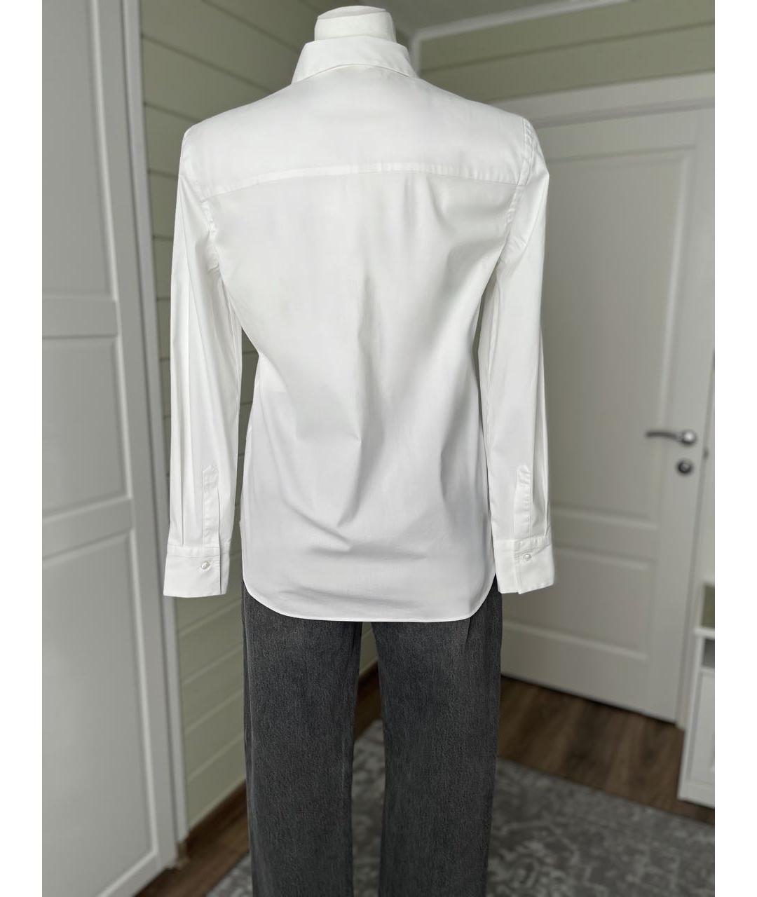 BRUNELLO CUCINELLI Белая хлопко-эластановая рубашка, фото 3