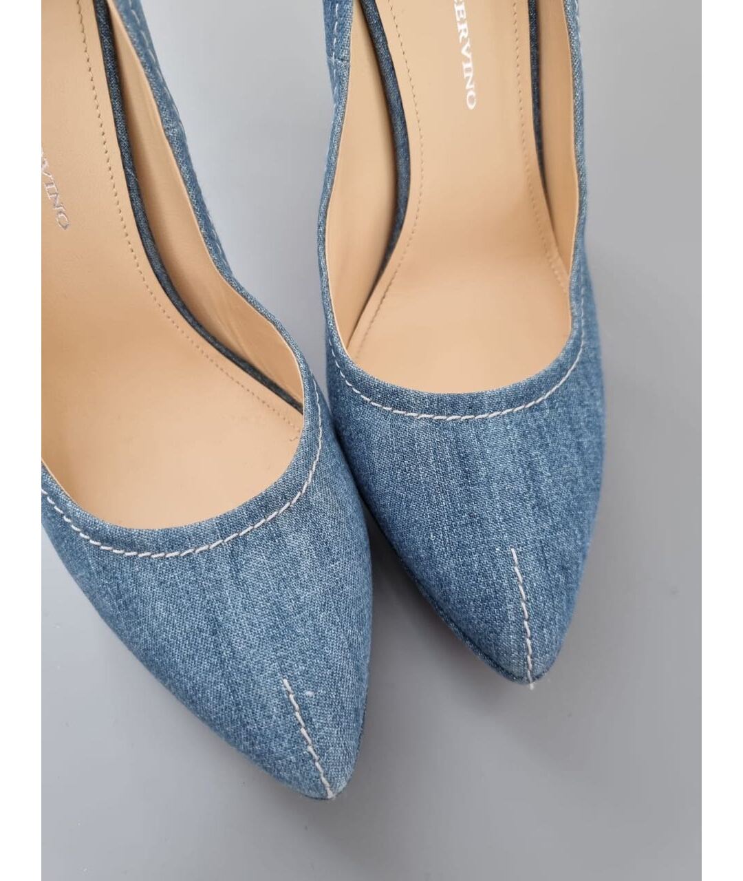 ERMANNO SCERVINO Голубые текстильные туфли, фото 6