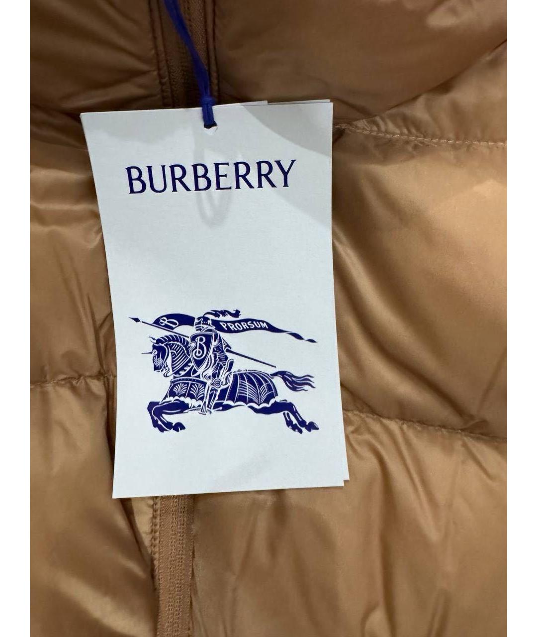 BURBERRY Коричневая полиэстеровая куртка, фото 6