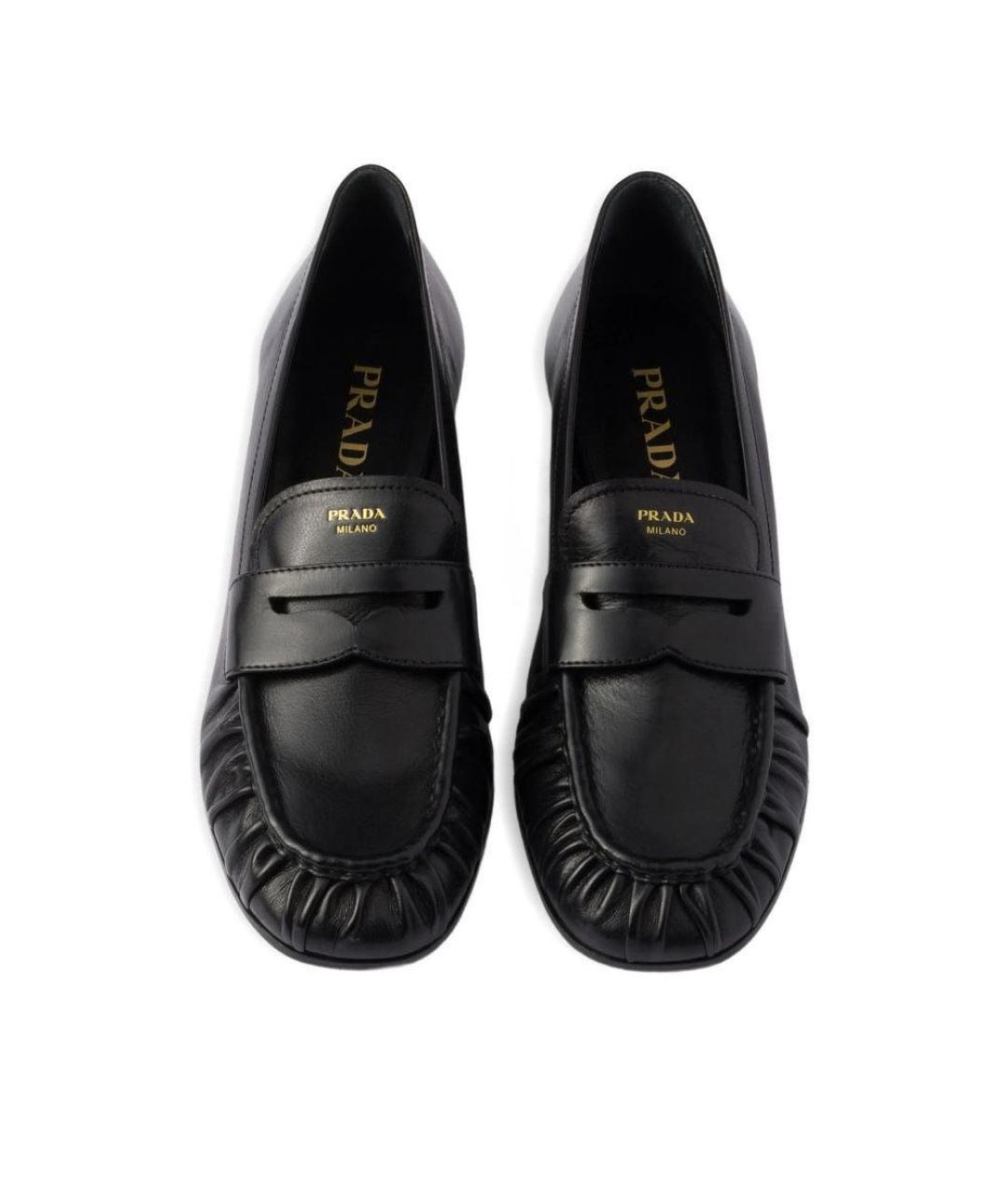 PRADA Черные кожаные лоферы, фото 2