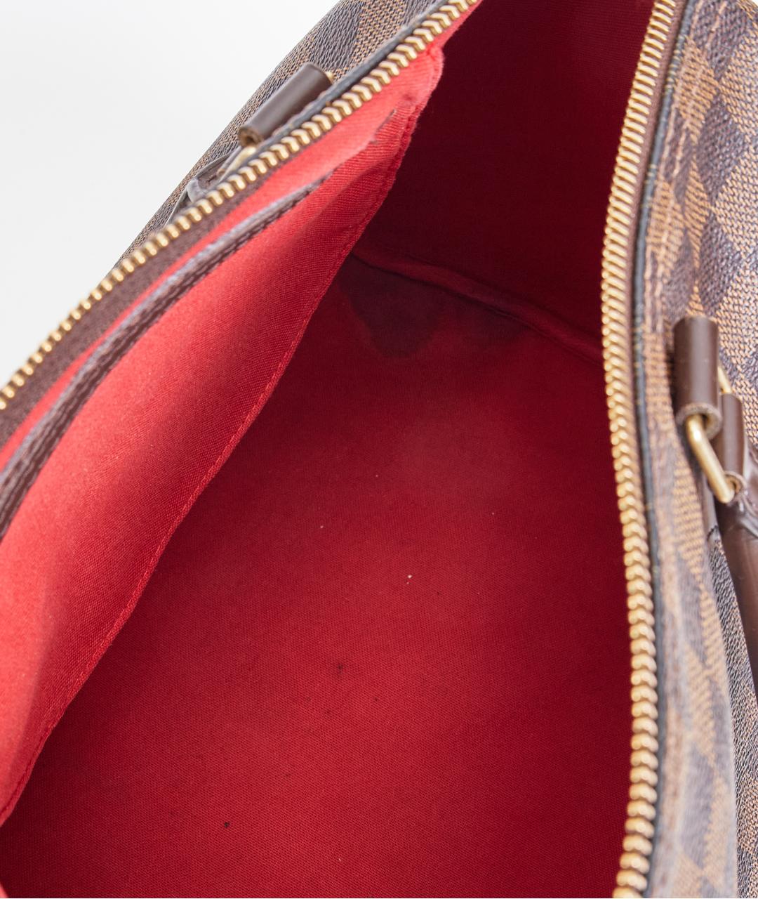 LOUIS VUITTON Коричневая кожаная сумка с короткими ручками, фото 6