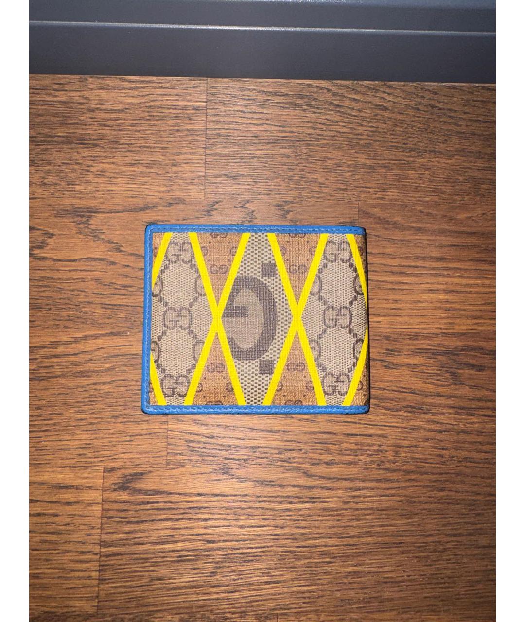 GUCCI Синий кожаный кошелек, фото 5