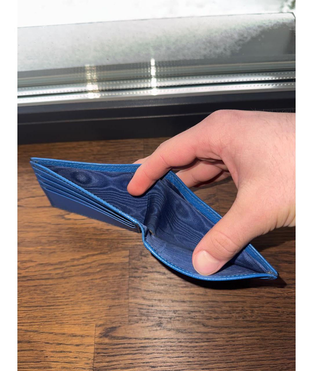 GUCCI Синий кожаный кошелек, фото 4