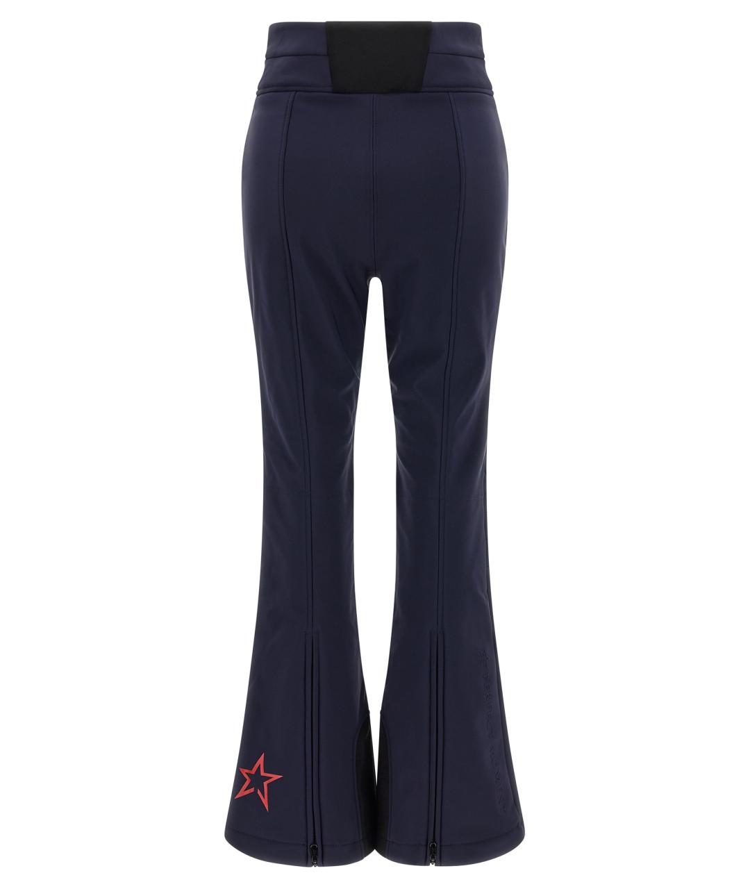 PERFECT MOMENT Темно-синие полиамидовые прямые брюки, фото 2