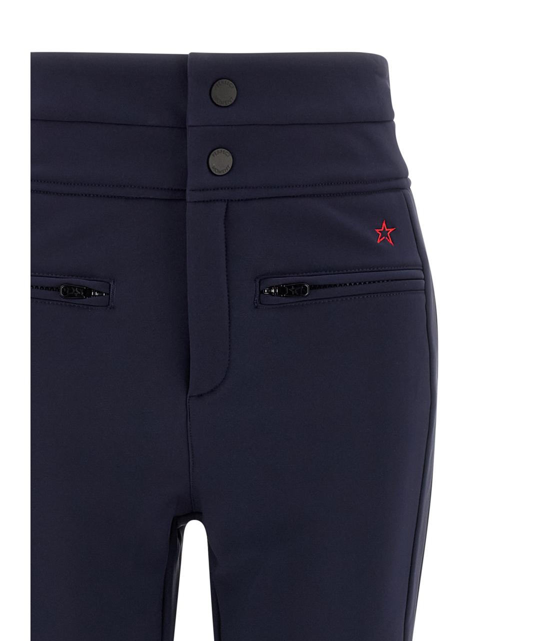 PERFECT MOMENT Темно-синие полиамидовые прямые брюки, фото 3