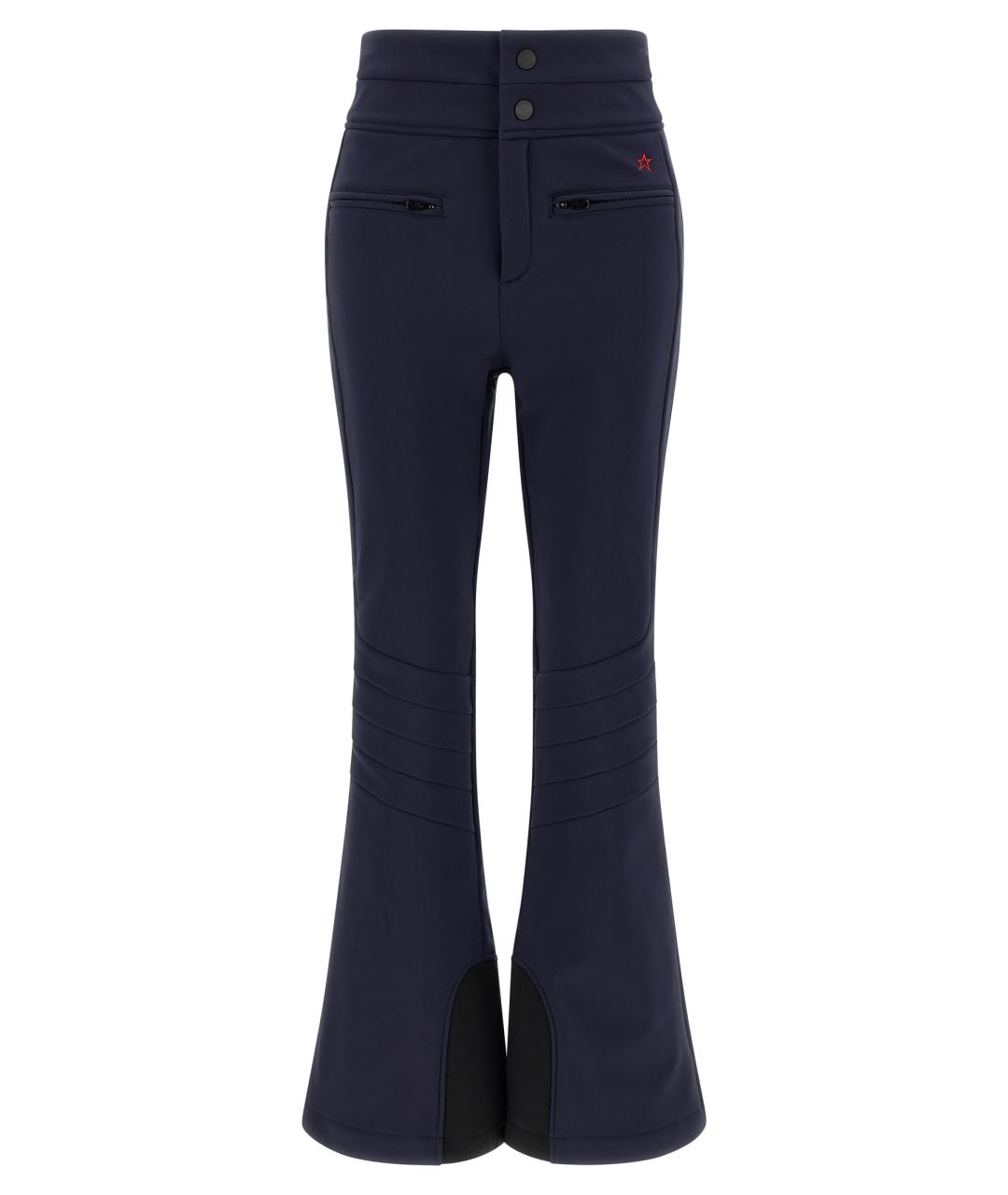 PERFECT MOMENT Темно-синие полиамидовые прямые брюки, фото 1