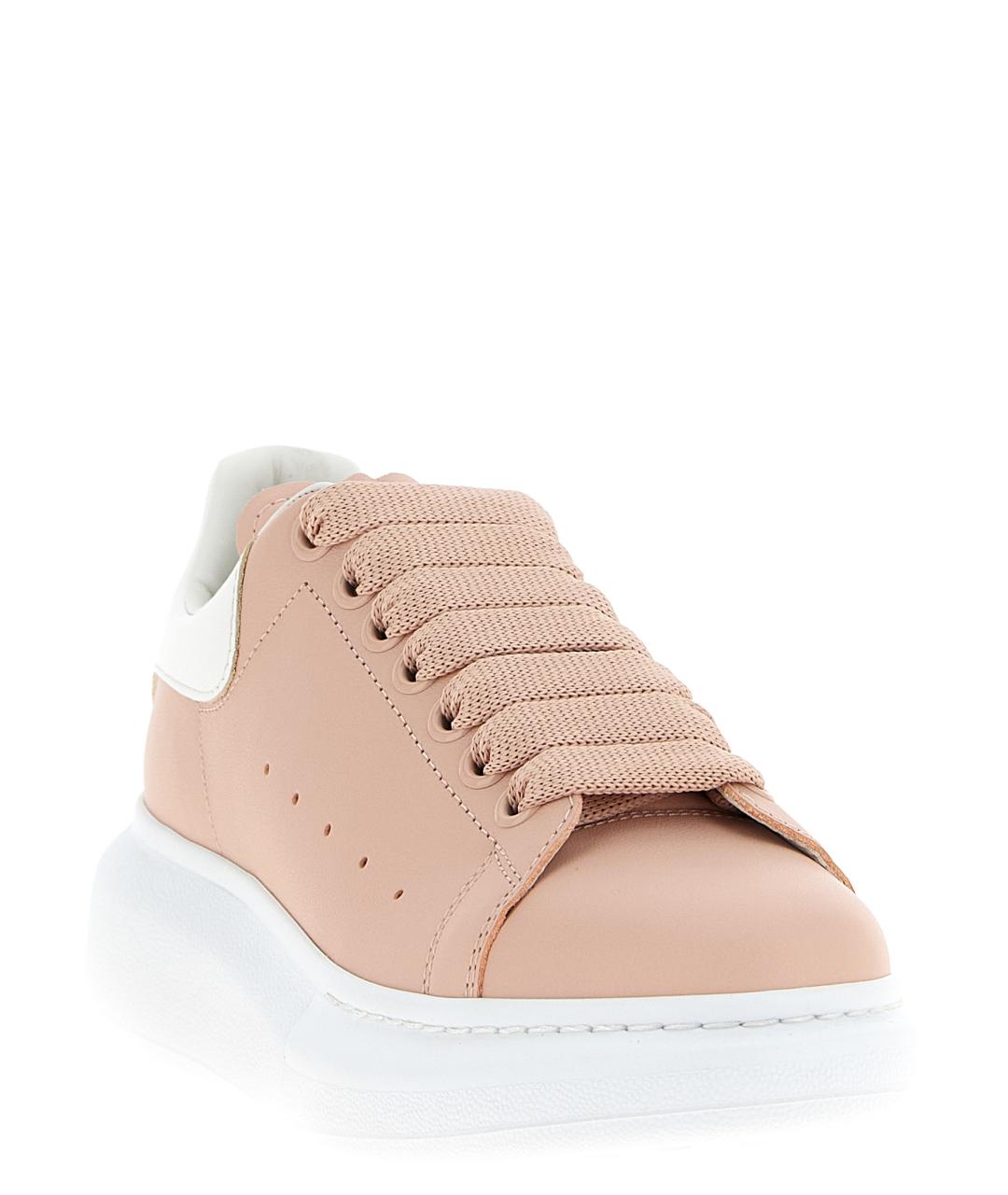 ALEXANDER MCQUEEN Розовые кожаные кеды, фото 2