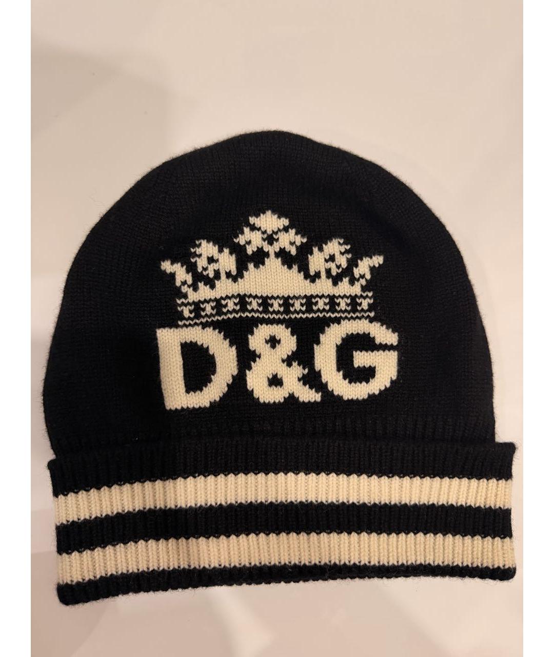 DOLCE&GABBANA Черная кашемировая шапка, фото 5