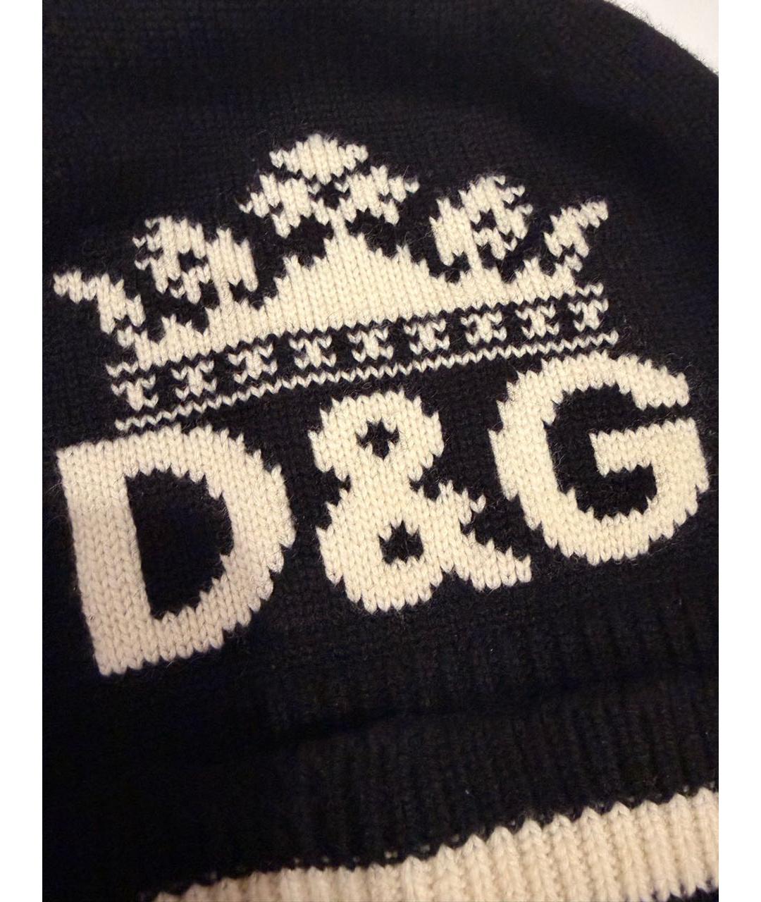 DOLCE&GABBANA Черная кашемировая шапка, фото 3