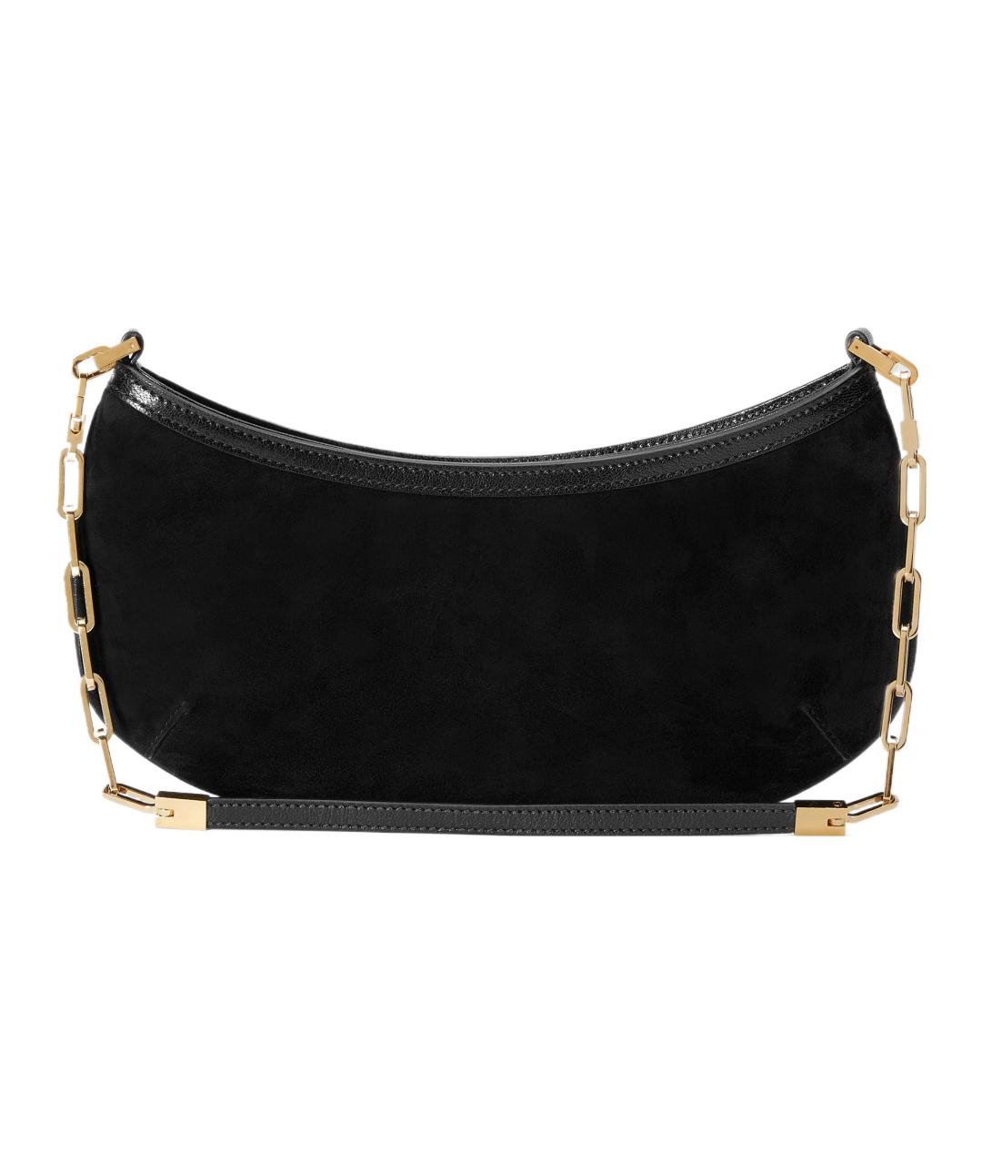 GUCCI Черная замшевая сумка через плечо, фото 5