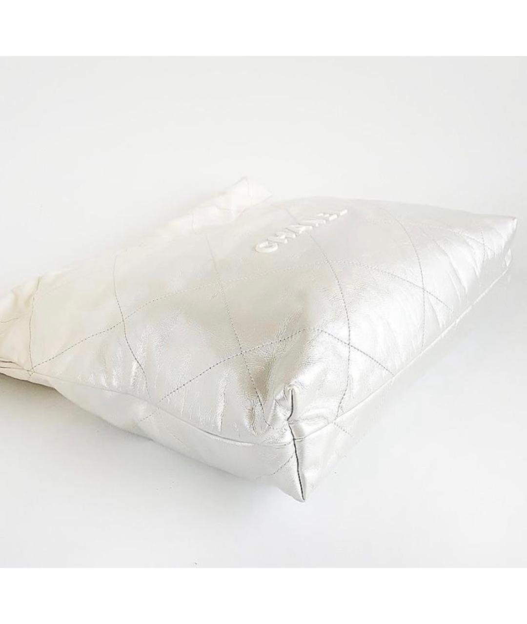 CHANEL Белая кожаная сумка через плечо, фото 6